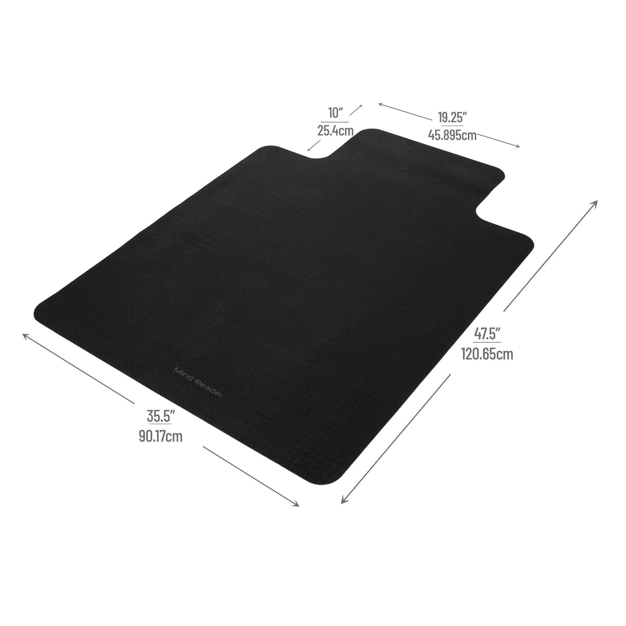 Mind Reader 9-to-5 Collection Black Office Chair Mat, 2ct.